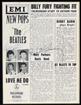 Beatles Group Signed Magazine Page in Framed Display (4 Sigs) (Frank Caiazzo LOA)