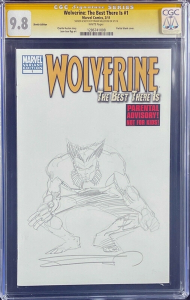 Wolverine: Frank Miller Signed "Wolverine: The Best There Is" Sketch Edition Comic Book w/ Hand-Drawn Wolverine Sketch! (CGC 9.8)