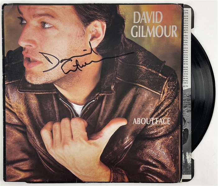 David Gilmour Signed "About Face" Vinyl Cover (BAS LOA)
