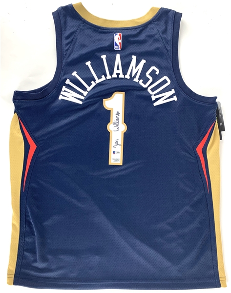 Zion Williamson Signed New Orleans Pelicans Jersey with Desirable Full Name Autograph (Beckett/BAS LOA & Fanatics Hologram)