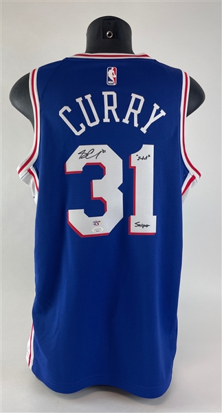 Seth Curry Signed 76ers Jersey with Multiple Inscriptions (Curry & JSA COA)