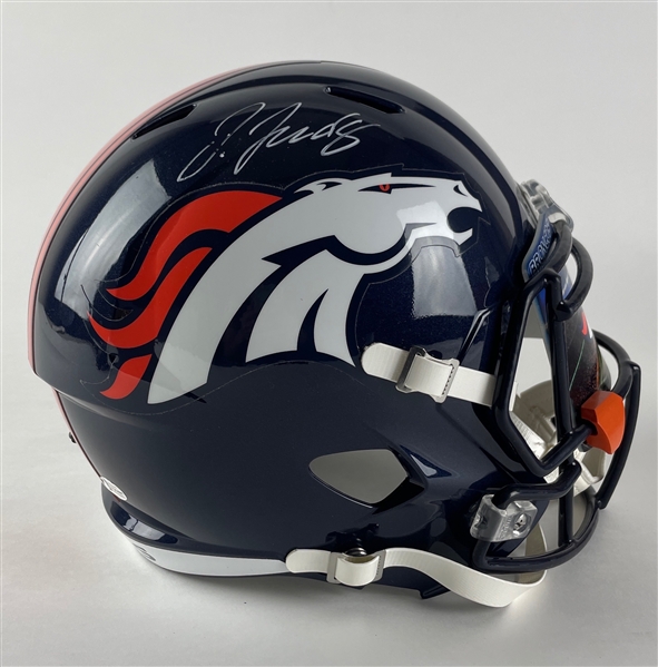 Jerry Jeudy Signed Denver Broncos Full Size Replica Speed Model Helmet (Beckett/BAS COA)