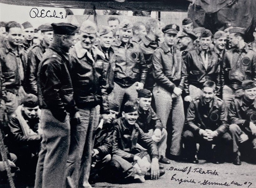 Doolittle Raid: Cole, Griffin, & Thatcher Signed 8" x 10" Photo (3 sigs) (Third Party Guaranteed)