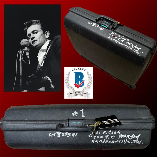 Johnny Cash Personally Owned & Used Signed Samsonite Suitcase (Beckett/BAS LOA)