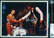 Star Wars: Harrison Ford & Dennis Lawson Signed & Inscribed 8" x 10" ROTJ Photo (Beckett/BAS Encapsulated & LOA)