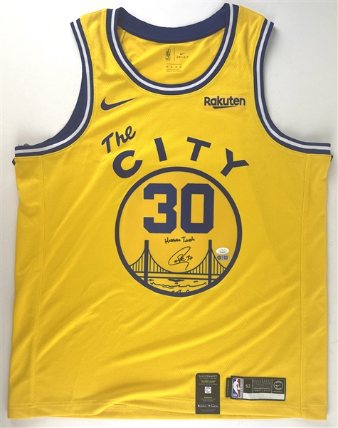 Stephen Curry Signed Golden State Warriors City Edition Jersey with "Human Torch" Inscription (JSA & Curry/USA COAs)
