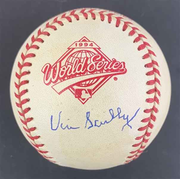 Vin Scully Single Signed 1994 World Series Baseball - The World Series That Never Was! (PSA/DNA)