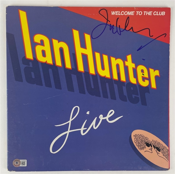 Ian Hunter Signed "Welcome to the Club" Album Cover (Beckett/BAS)