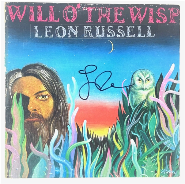 Leon Russell Signed "Will O The Wisp" Album Cover (Beckett/BAS)