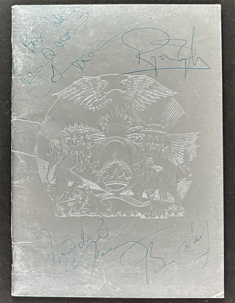 Queen ULTRA RARE Group Signed Day At the Races 1977 World Tour Program (Beckett/BAS LOA)