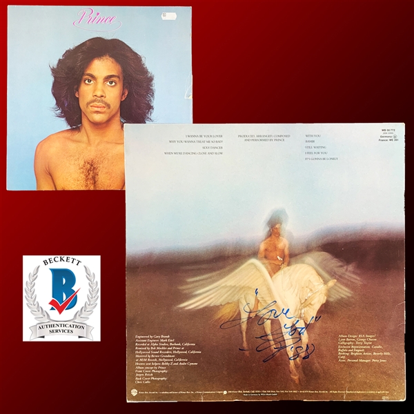 Prince RARE Signed Self-Titled Album Cover from 1988 European Record Store Signing (Beckett/BAS LOA)