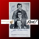 Buddy Holly & The Crickets Signed Coral Records Promotional Card - Signed at The Groups First Ever UK Performance! (Tracks UK & Epperson/REAL LOAs)