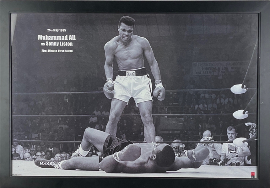 Muhammad Ali vs. Sonny Liston Framed 27" x 39" Display Piece 