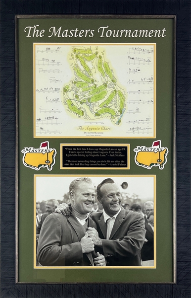 Masters Tournament 21.5" x 33.5" Display Piece Featuring Palmer & Nicklaus (Unsigned)