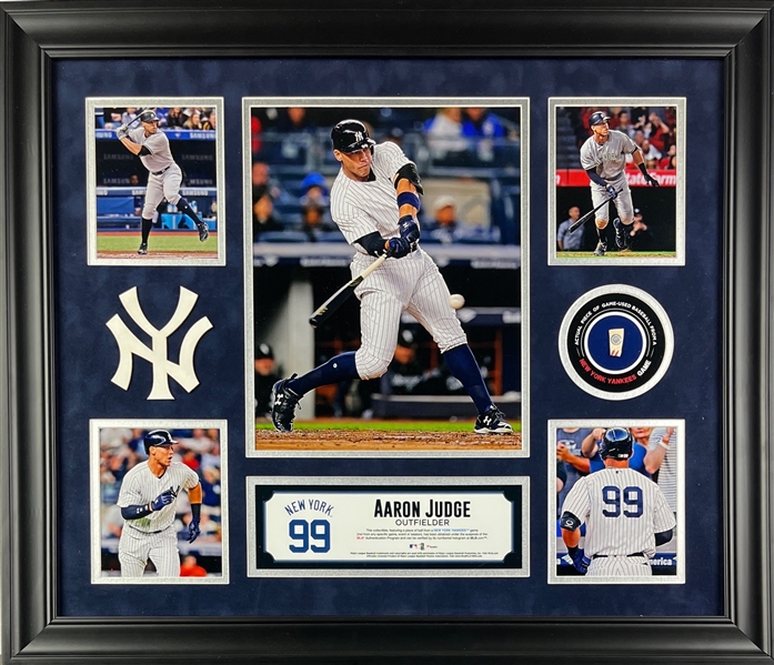 Yankees Aaron Judge Display w/ Game-Used Ball Piece (MLB Holo)