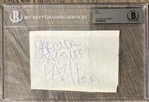 Eazy-E Superb Signed & Inscribed Sheet with "NWA" Inscription (Beckett/BAS Encapsulated & BAS LOA)