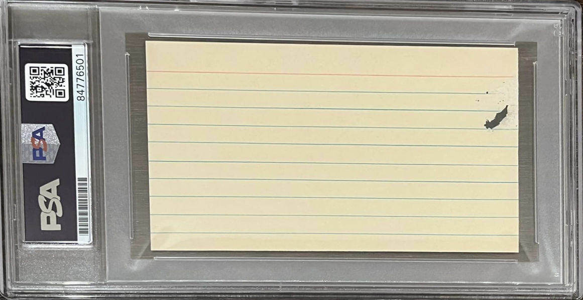 Martin Luther King Jr. Superb Signed 3 x 5 Index Card :: PSA/DNA Graded MINT 9 & Beckett/BAS MINT 9 Autograph Grades!