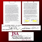 Tupac Shakur & Warren G RARE Dual Signed Document Lending "Definition Of A Thug Ni**a" for The Poetic Justice Soundtrack! (JSA LOA)