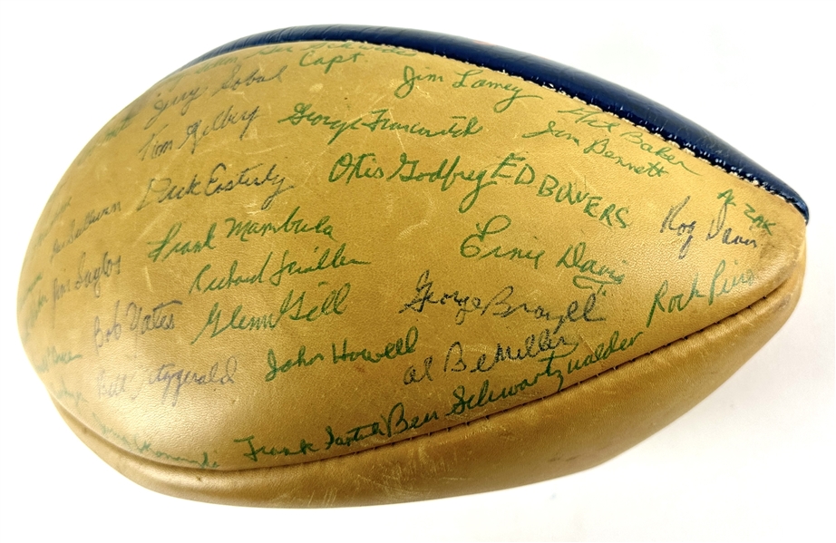 1959 Syracuse Orangemen (National Champs) Team Signed Football w/Ernie Davis (34 Sigs)(Beckett/BAS LOA)