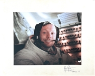 Apollo 11: Neil Armstrong Rare & Desirable Signed 16" x 20" Photo Mat Presentation Piece with Desirable "Apollo 11" Inscription (Beckett/BAS LOA)