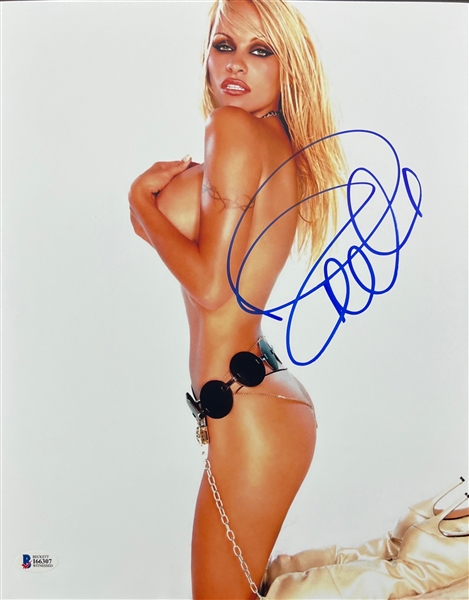 Pamela Anderson Signed 11" x 14" Color Photo (Beckett/BAS Witnessed)