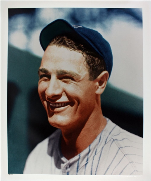 Lou Gehrig 20" x 24" Limited Edition Charles Conlon Collection Colorized Photograph
