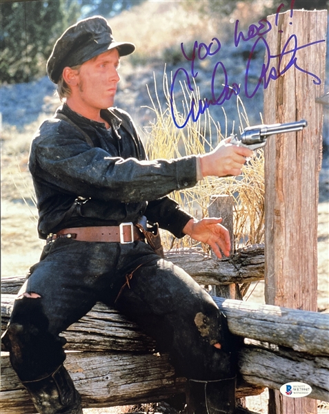 Emilio Estevez Signed & Inscribed 11" x 14" Young Guns Photo (Beckett/BAS Witnessed)