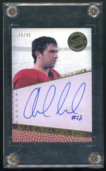 Andrew Luck Signed 2012 Press Pass Limited Edition Trading Card (29/99)