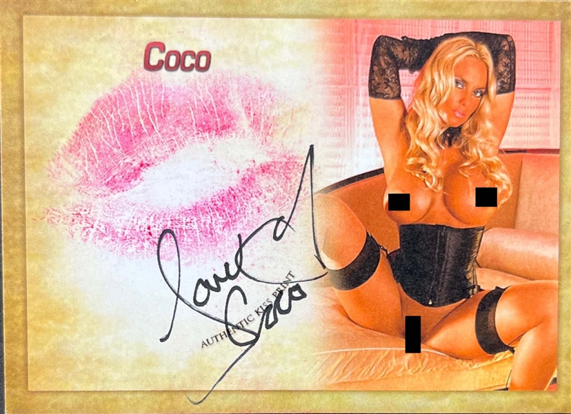 Coco Austin Signed & Kissed 2.5" x 3.5" Card (Third Party Guaranteed)
