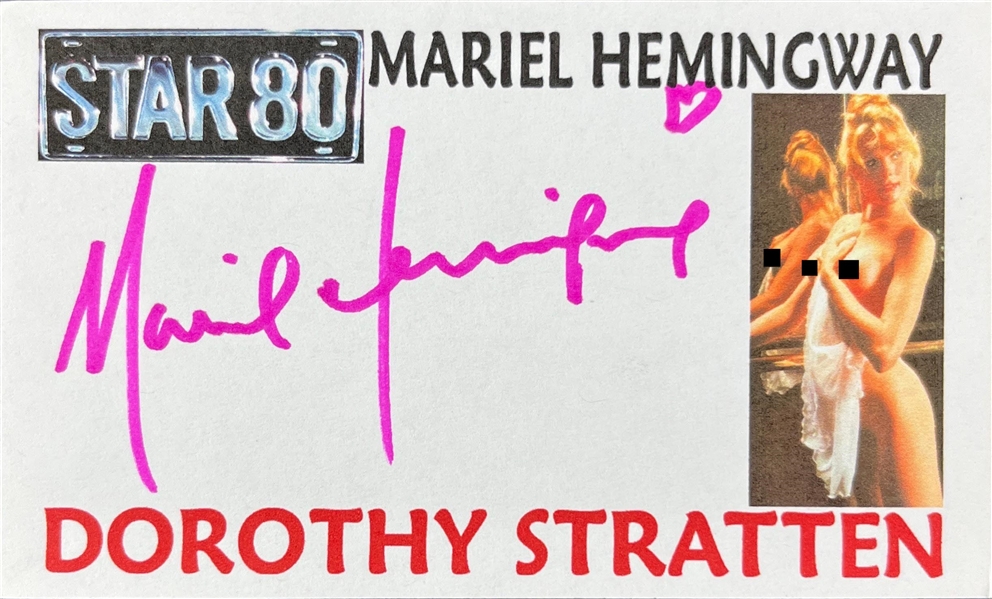 Mariel Hemingway Signed 3" x 5" Card (Third Party Guaranteed) 