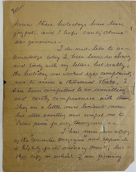 Clara Barton Red Cross Founder Handwritten & Signed Two-Page Letter (Beckett/BAS)