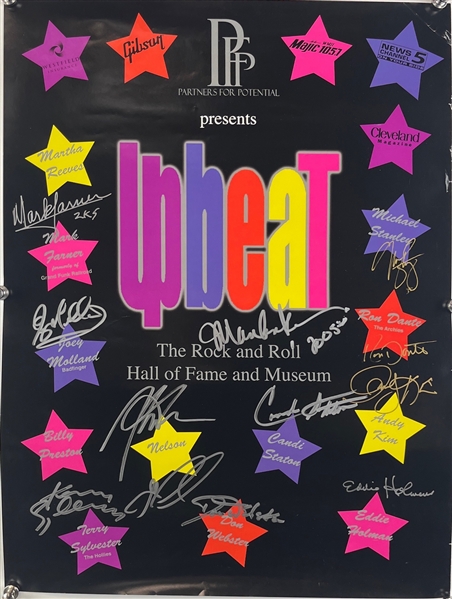 Rock & Roll Hall of Fame Multi-Signed Upbeat Charity Poster w/ Grand Funk Railroad & More (Third Party Guaranteed)