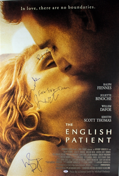 The English Patient Cast Signed 27" x 41" Movie Poster (4 Sigs)(PSA/DNA)