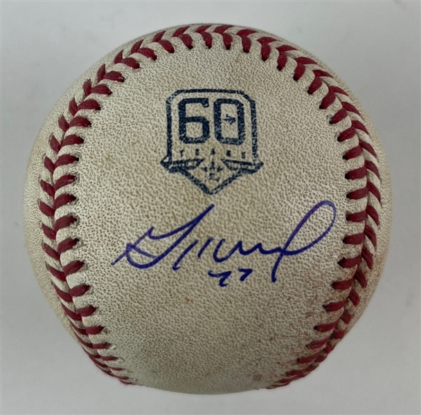 Jose Altuve Game Used & Signed OML Baseball :: Used 5-22-2022 :: Altuve HR Game & WS Year! (PSA/DNA & MLB Hologram)