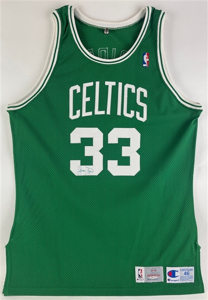 Larry Bird Signed Celtics Jersey (UDA Sticker Only)