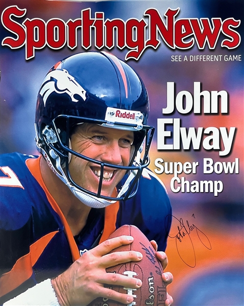 John Elway Signed 32" x 40" Matted Poster (Third Party Guaranteed)