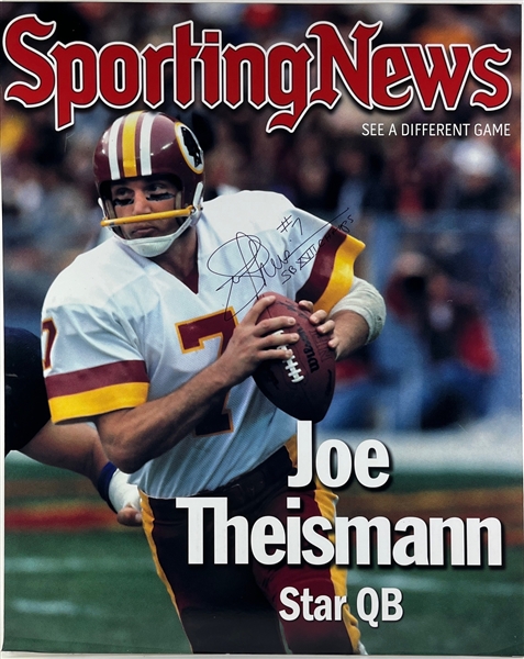 Joe Theismann Signed 32" x 40" Matted Poster (Third Party Guaranteed)
