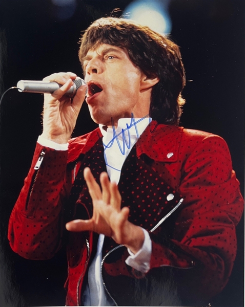 Rolling Stones: Mick Jagger Signed 8" x 10" Photo (Epperson/REAL)