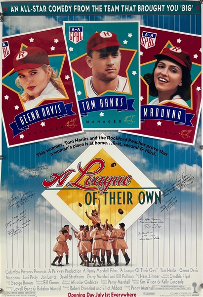 AAGPBL Multi-Signed Full Size League of Their Own Poster w/ Hohlmayer, Eisen, & More (7 Sigs)(Third Party Guaranteed)