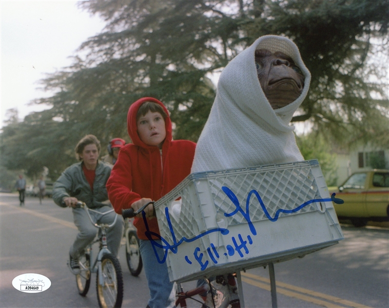 E.T. : Henry Thomas Signed 8" x 10" Photo (JSA)