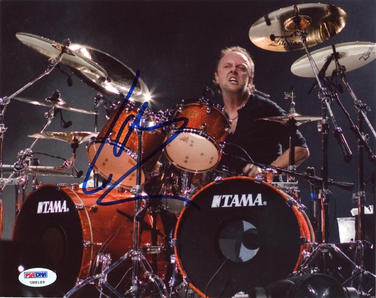 Metallica: Lars Ulrich Signed 8" x 10" Color Photo (PSA/DNA)