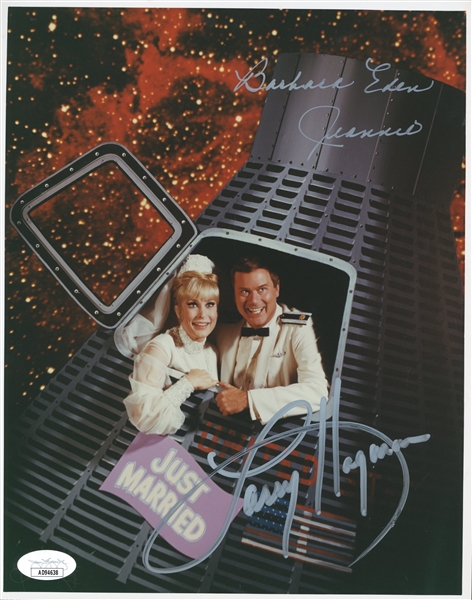 I Dream of Jeannie: Barbara Eden & Larry Hagman Signed 8" x 10" Photo (JSA Sticker)