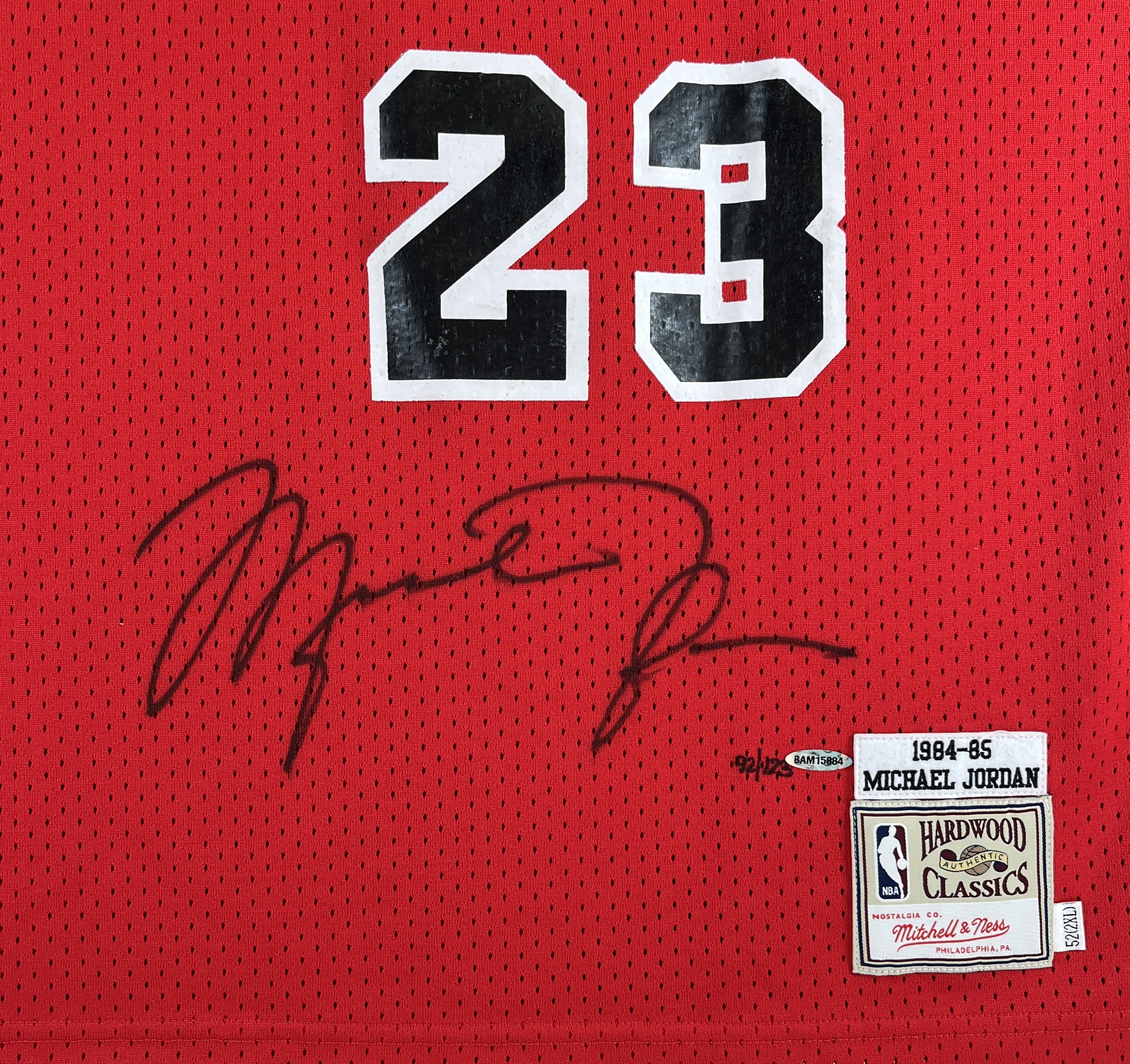 Michael Jordan Signed Limited Edition Authentic Mitchell & Ness Chicago  Bulls Warm Up Jacket #23/23 (UDA COA)
