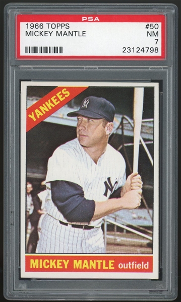 1966 Topps Mickey Mantle #50 PSA NM 7! (PSA/DNA Encapsulated)