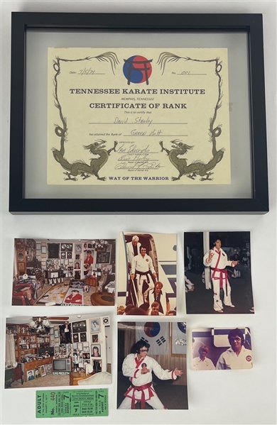 Elvis Presley Signed 1974 Tennessee Karate Institute Rank Certificate - Elvis' First Signed Karate Certificate! (Third Party Guaranteed)