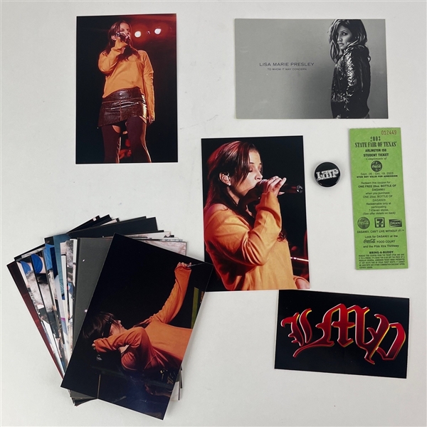 Lisa Marie Presley Concert Memorabilia Lot from 11-19-2003 Concert at Texas State Fair @ Cotton Bowl w/ Ticket, Photos, & More!