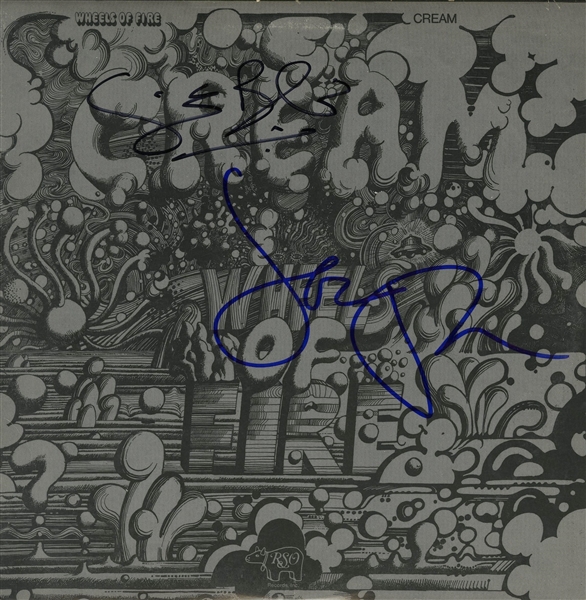 Cream: Bruce & Baker Signed Wheels of Fire Album Cover w/ Vinyl (ACOA)
