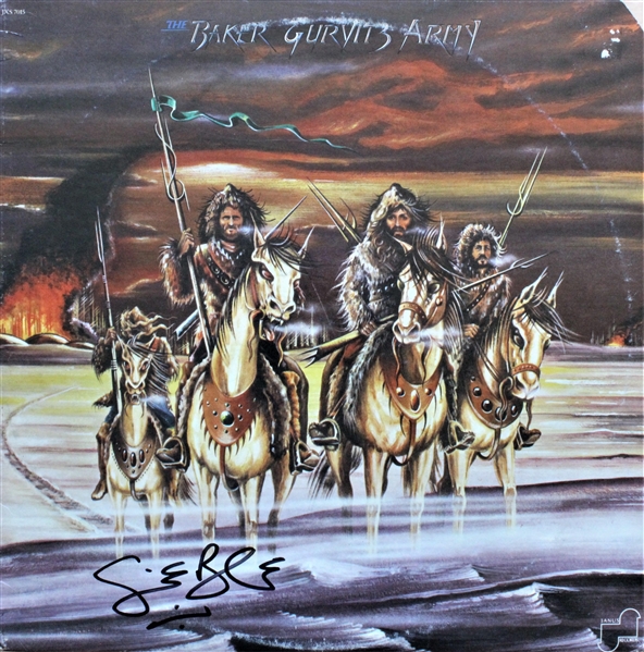 Creams Ginger Baker Signed Baker Gurvitz Army Album Cover w/ Vinyl (ACOA)