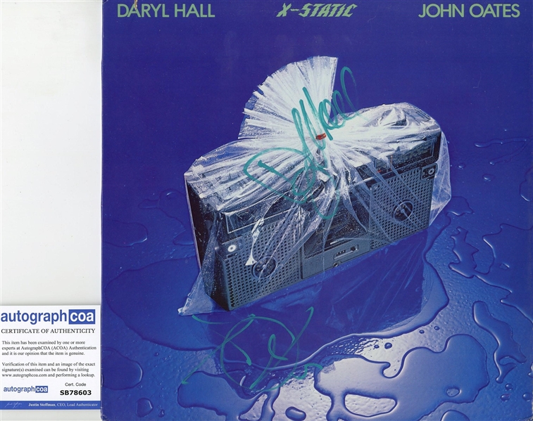Hall & Oats Signed X-Static Album Cover w/ Vinyl (ACOA)