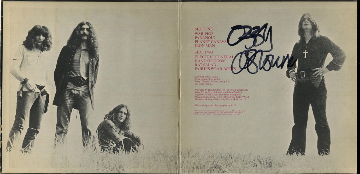 Black Sabbath: Ozzy Osbourne Signed "Paranoid" Album (ACOA)